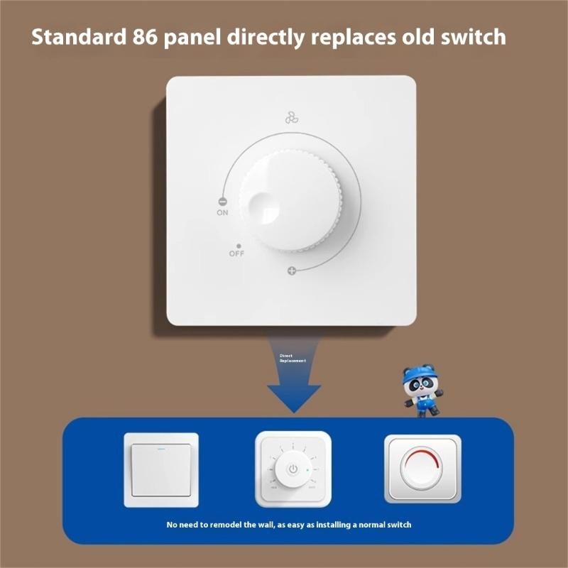 Practical Wall Mounted Fan Speed Controllers Switches Adjustable Accessory With Ceiling Fan 120W 300W 500W 220V 10A