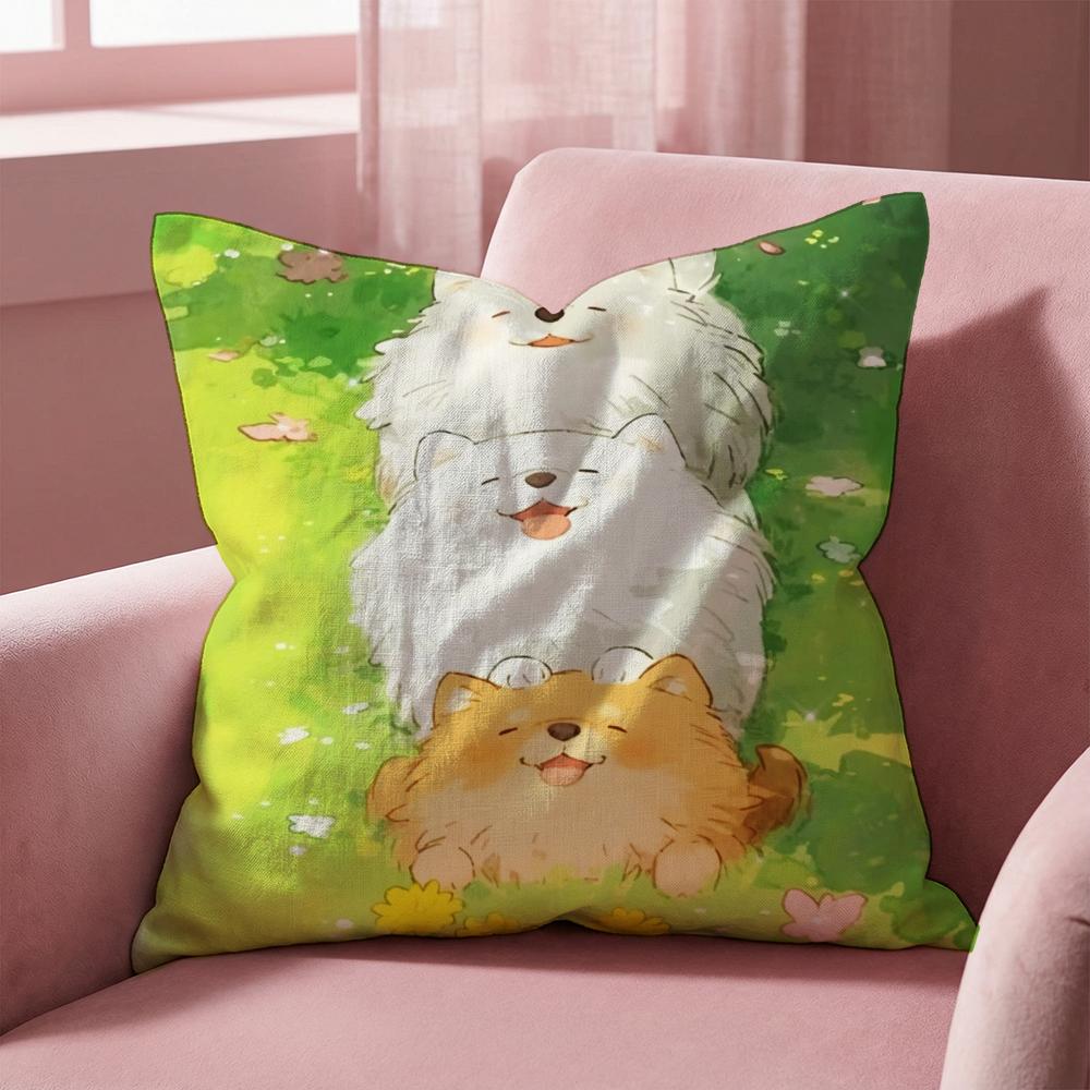 Cartoon Drawing Animal Cushion Cover Multi-Scene Pillow Cover for Home & Car - Reversible, Soft & Durable for Daily Use