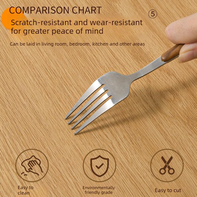 Self Adhesive Wood Grain Floor Stickers Waterproof Thick Non Slip Wear Resistant Peel and Stick Vinyl Flooring for Living Room