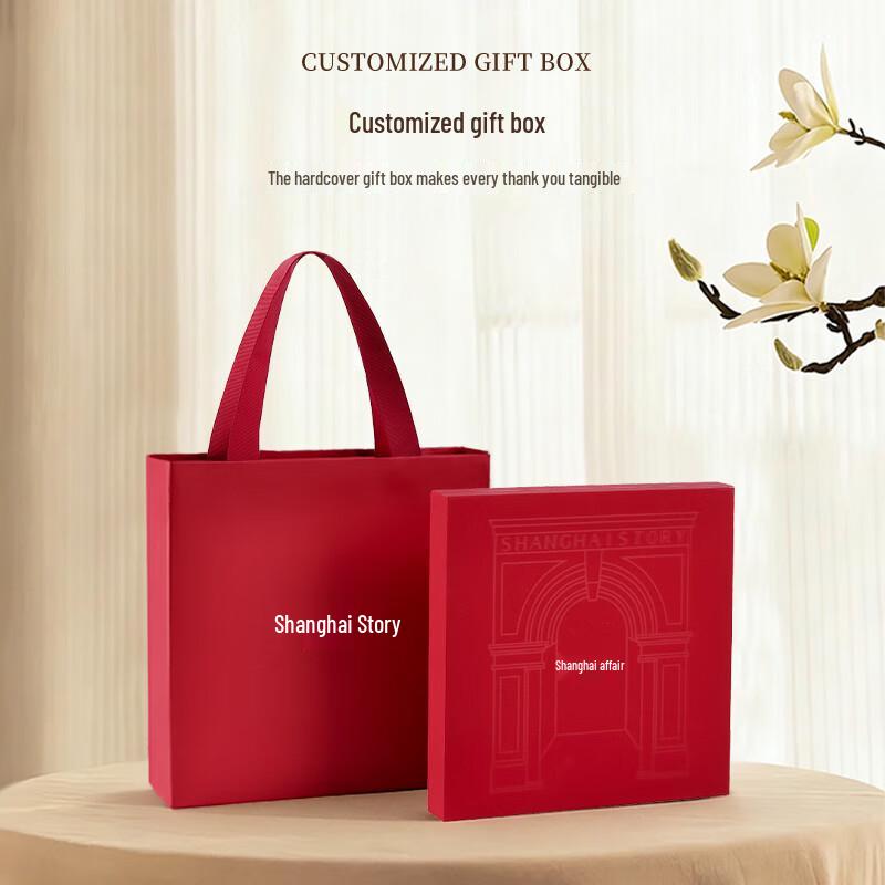 Shanghai Story Silk Wool Blend Square Scarf Gift Set