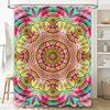 Bunter Mandala-Duschvorhang Abstraktes Aquarell-Design für Badezimmer-Dekor 72 x 84 Zoll