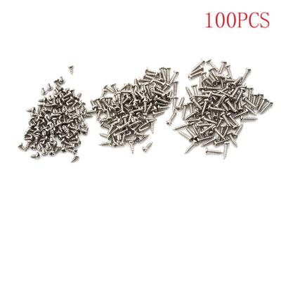 100Pcs M2 Screw Thread Diameter Round Head Cross Screws Self Tapping Screw