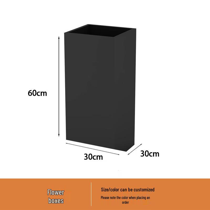 Мобильный прямоугольный декоративный ящик для растений