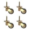 Heavy Duty 4pcs Brass Casters with 360 Degree Rotation and Silent Bearings for Sofas Furniture Tables and Plant Stands