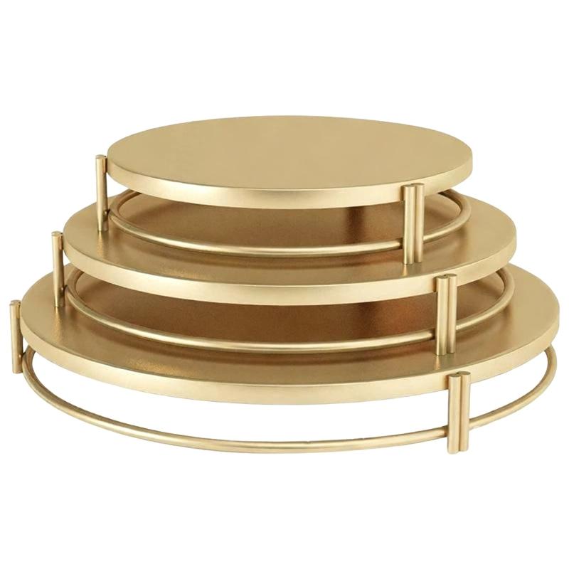 Sturdy Metal Tiered Display Stand Set Decorative Cakes Platters Set 3 Layer for Cakes Dessert Fruits Home Kitchens Use