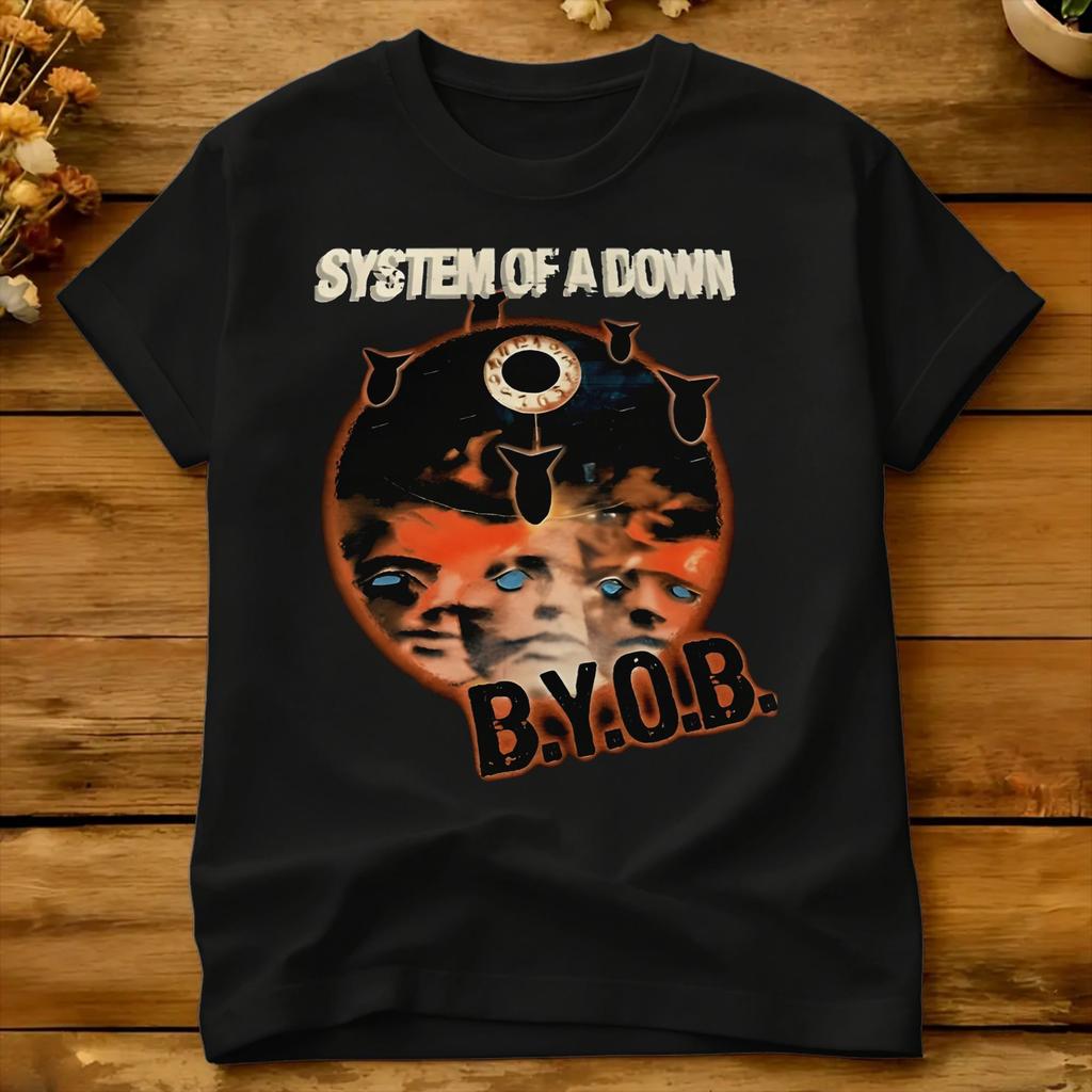 Systemofadown Banner Marches Tshirt Summer Streetwear Tshirts Cotton Hippie Tee Shirt For Unisexs Casual Tops