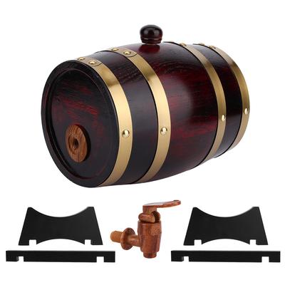 1.5L Vintage Oak Wooden Wine Barrel Keg Bucket Brewing Accessories for Home Use