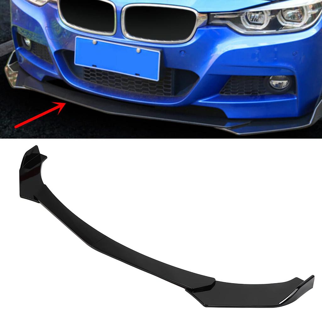Universal Lip Body Kit for Cars Glossy Black ABS Front Lip Split Body Kit Spoiler Glossy Black Fits Universal