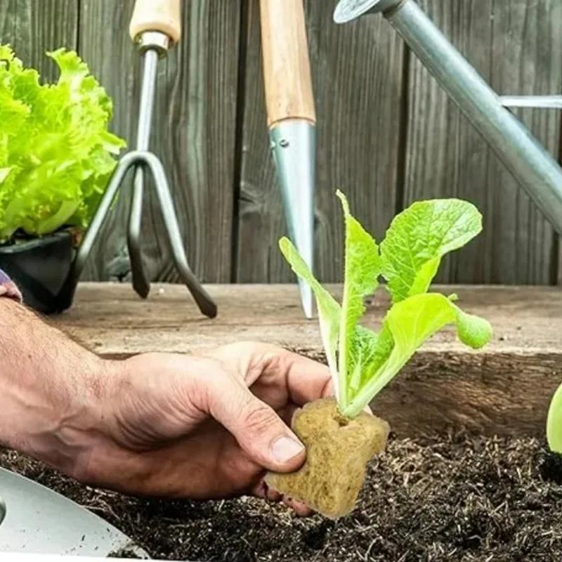 Seedling Grow Plug Sponge Block Starter Rock Wool Planting Grow Cubes Hydroponics Cuttings Garden Plant Propagation Grow Supply