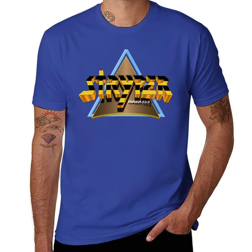 Stryper - Logo s trojúhelníkem Tričko přizpůsobené sportovním fanouškům nadměrná pánská trička