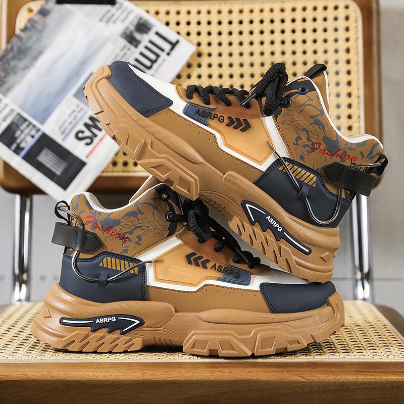 New Men's Fashion Casual Low Top Sports Shoes Students Thick Sole Comfortable Sneakers Boys Male Classic Breathable Basketball Shoes