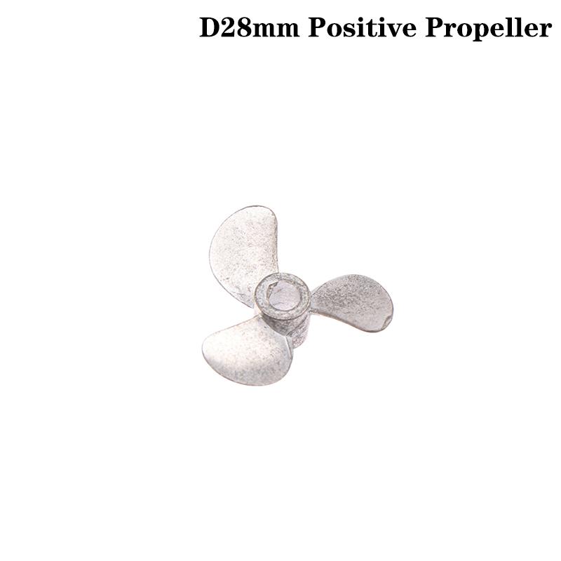 1Pc Right Left Hand 4Mm Shaft 3-Blades Metal Propeller Submerged Prop 28Mm 40Mm 48Mm For Rc Boat Marine Tug Bait