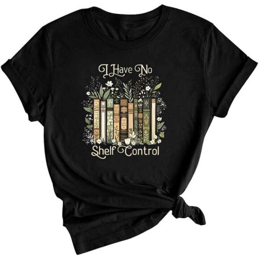 Women Book Lover Shirts I Have No Shelf Control Tees Casual Teacher Reading Tops XXXXXL разноцветный