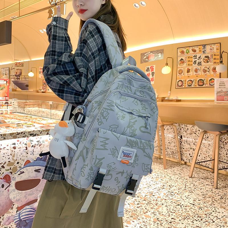 Children's Schoolbags Elementary School Girls Junior High School Students High Looking Dirty Resistant Printing School Backpack