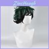Peruca Curta de Cosplay de Alta Qualidade do Anime My Hero Academia Deku Izuku Midoriya em Verde com Preto