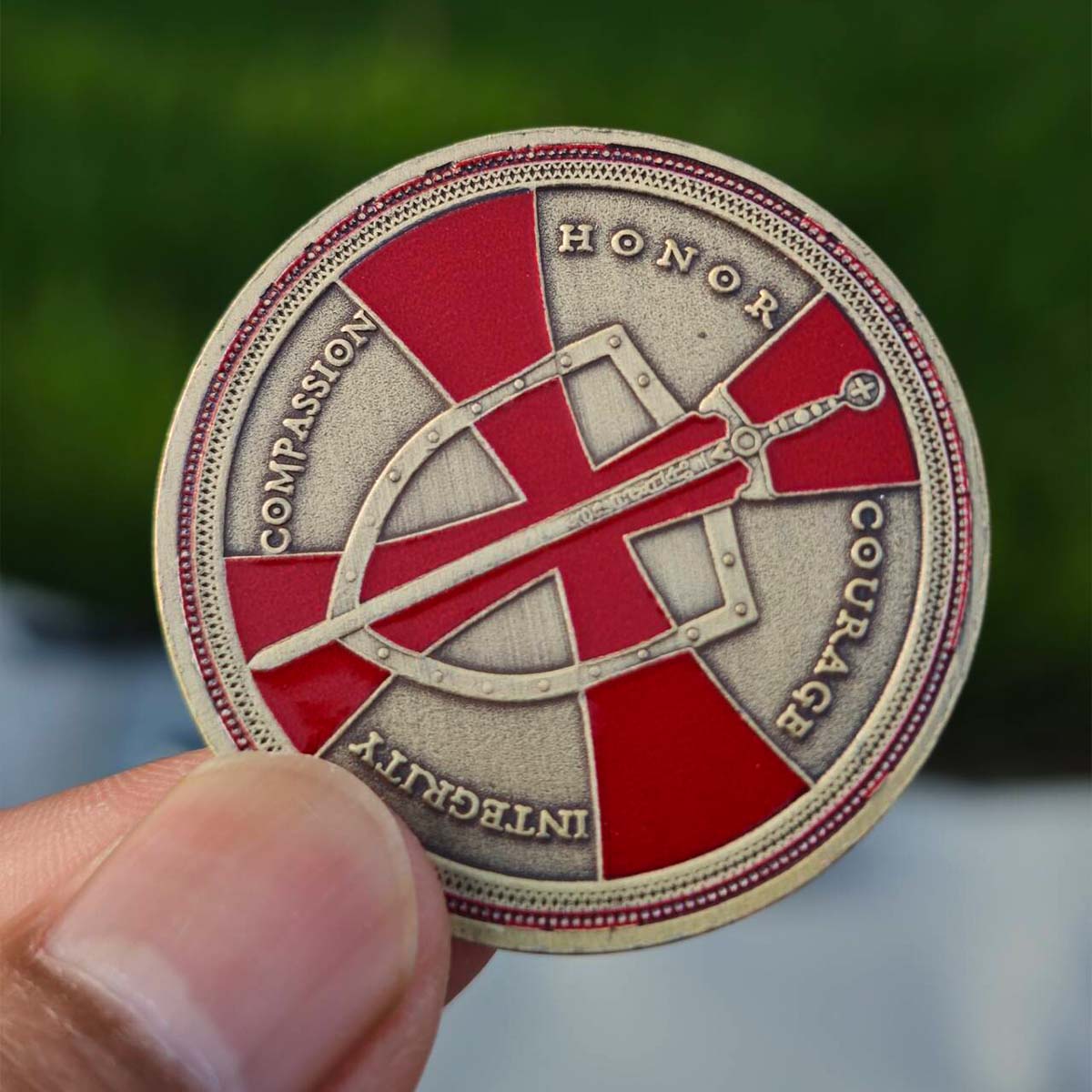 

Монета вызова рыцаря-тамплиера «Не молитесь о легкой жизни» Коллекция памятных металлических монет «Христос в доспехах, воин-крестоносец»