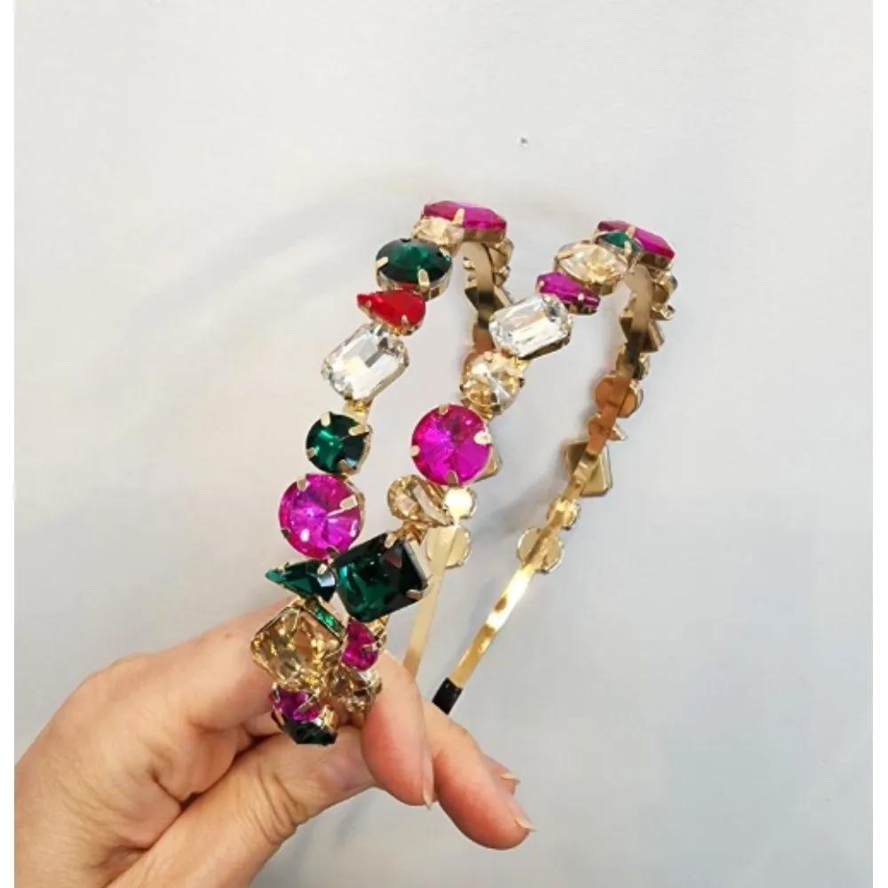 Wedding guest face wash headband daily slicked-back hair fixing flyaways women s jeweled hairband