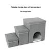 Foldable Three-Layer Storage Box Dog Steps with Nest for Small Pets