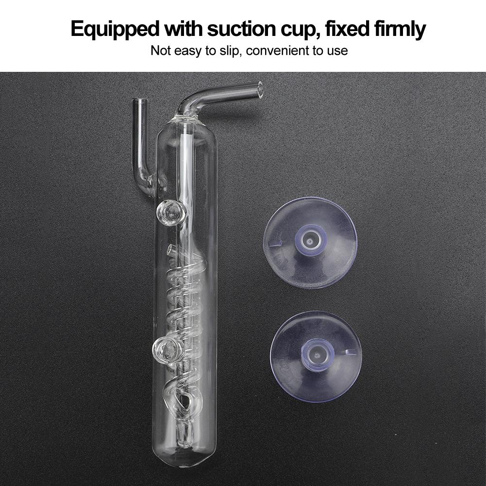 Bubble Counter, Glass Material with Replaceable Suction Refiners for Aquarium CO2 System Vertical Configuration