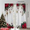 2D Flat Printing 2pcs Merry Christmas Party Curtains Holiday Christmas3 Durable Polyester Without Electricity Party Decorations