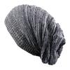 Pleated Knitted Cap Two-Colored Mottled Warm Woolen Beanie Hat Skullcap