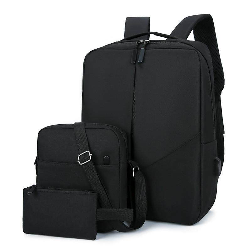 Mens Travel Backpack With Usb Charging And Water Resistant Oxford Fabric For Business Commuting