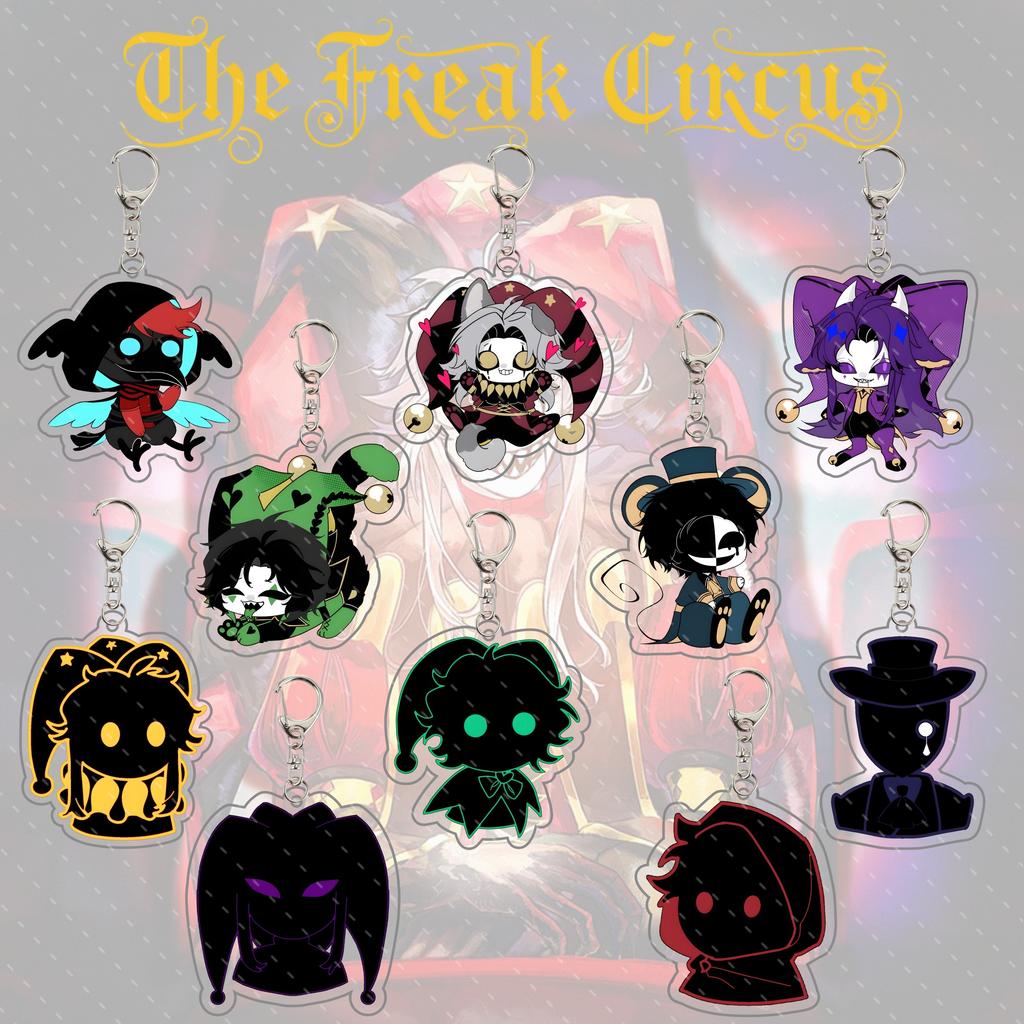 The Freak Circus Otome Game Acrylic Keychain 5.5cm Pierrot Harlequin Double-sided HD Print Collectible Desk Decor Fan Gift