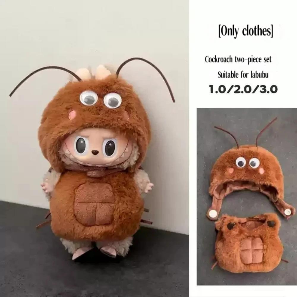 

15см/17см The Monsters Wacky Mart Для Labubu V1 V2 V3 Поколения Одежда Таракана Ручной Работы Костюм Темпуры Одежда для Куклы