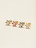 Minimalpiercing [0.8Mm] 14K Internal Moissanite Diamond Color Lovely Flower Labret Piercing Earrings