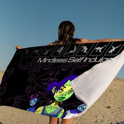 A-Mindless Self Indulgence-S Microfiber Printed Beach Towel Mountain Climbing Yoga Beach Swimming Running Absorbent Soft Towel