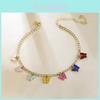 Stylish Multi-color Butterfly Charm Necklace Trendy Minimalist Choker For Women