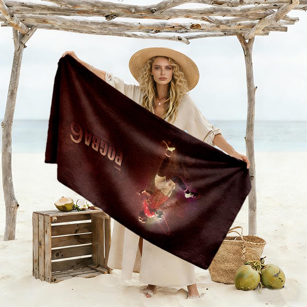 Cristiano Ronaldo Action Beach Towel Super Soft & Absorbent Comfortable Lightweight Portable for Swimming,Beach,Camping, Travel, Beach Accessories,Gym