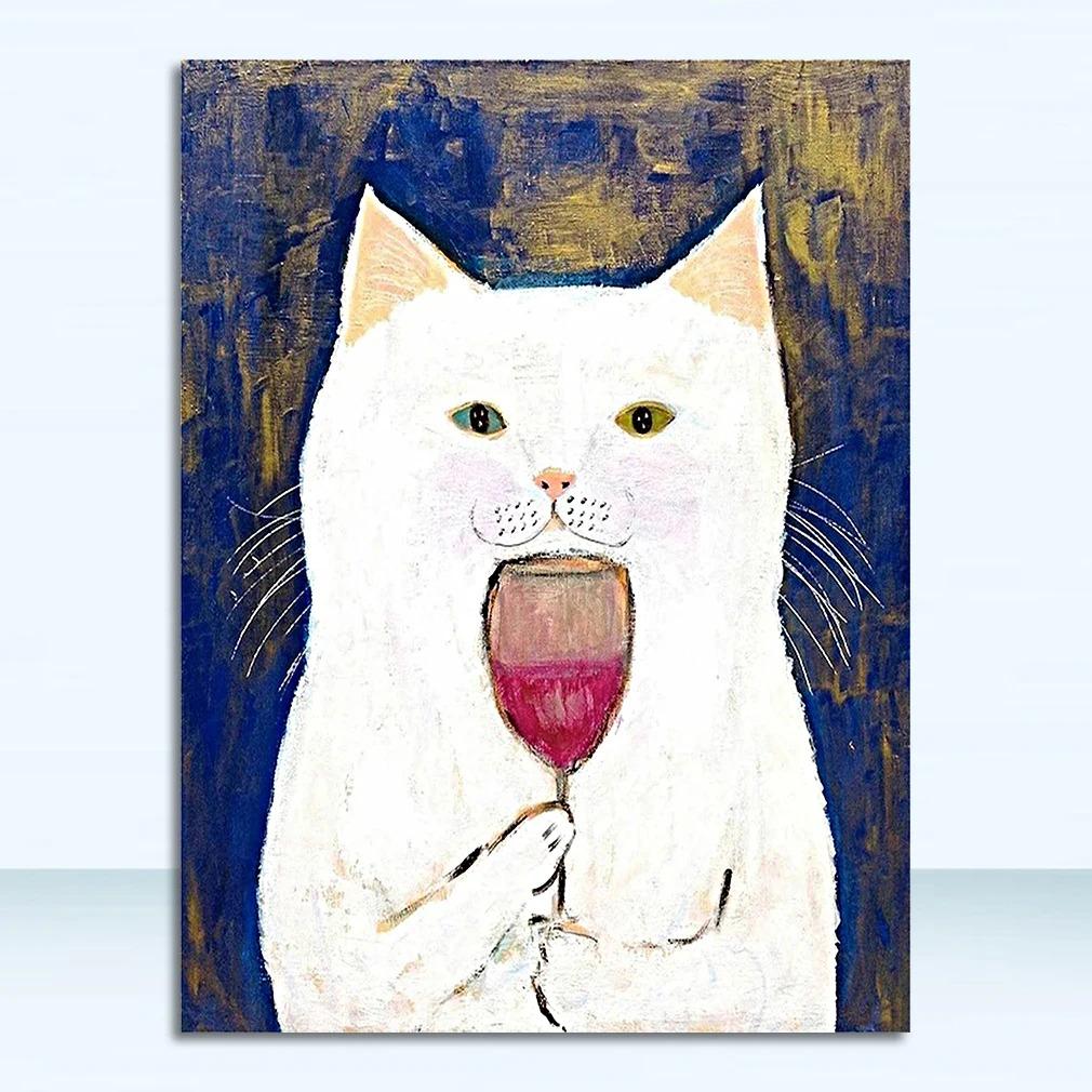 Wall Art Pictures For Living Room Kid's Bedroom Nursery Cuadros Home Decor Cartoon Cat Posters And Prints Canvas Oil Painting