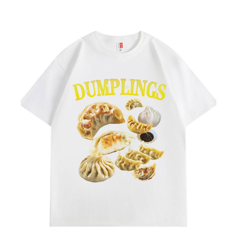 Dumpling Food Funny Crab Rangoon Meme T-shirt High Quality Fashion Short Sleeve T-shirts Men Women Loose Cotton T Shirts