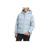 Adidas Logo Print Three-Stripe Zip-Up Hooded Down Jacket Women Outerwear Miracle-Blue IT8718
