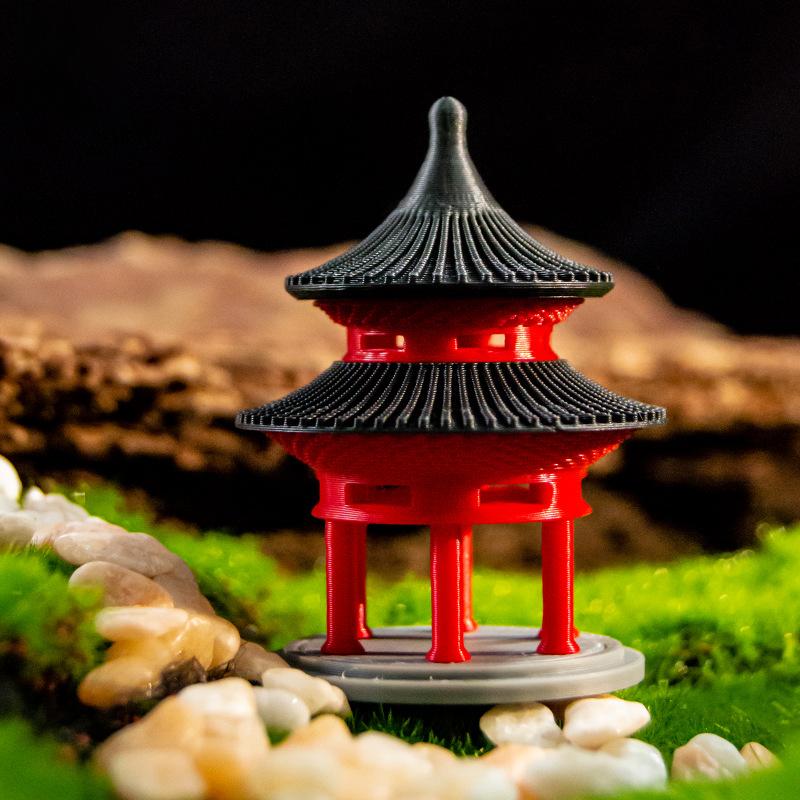 Chinese Pagoda Domed Pavilion Statue Ancient Building Model Japanese Decoration Miniature Rockery Aquarium Bonsai Ornament