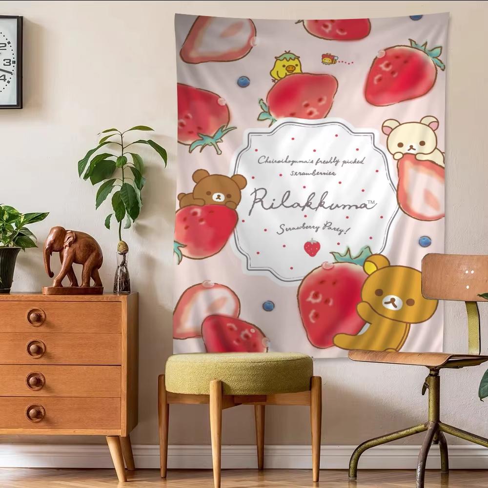 Cute Rilakkuma Hippie Mandala Tapestry Bohemian INS Home Wall Decor