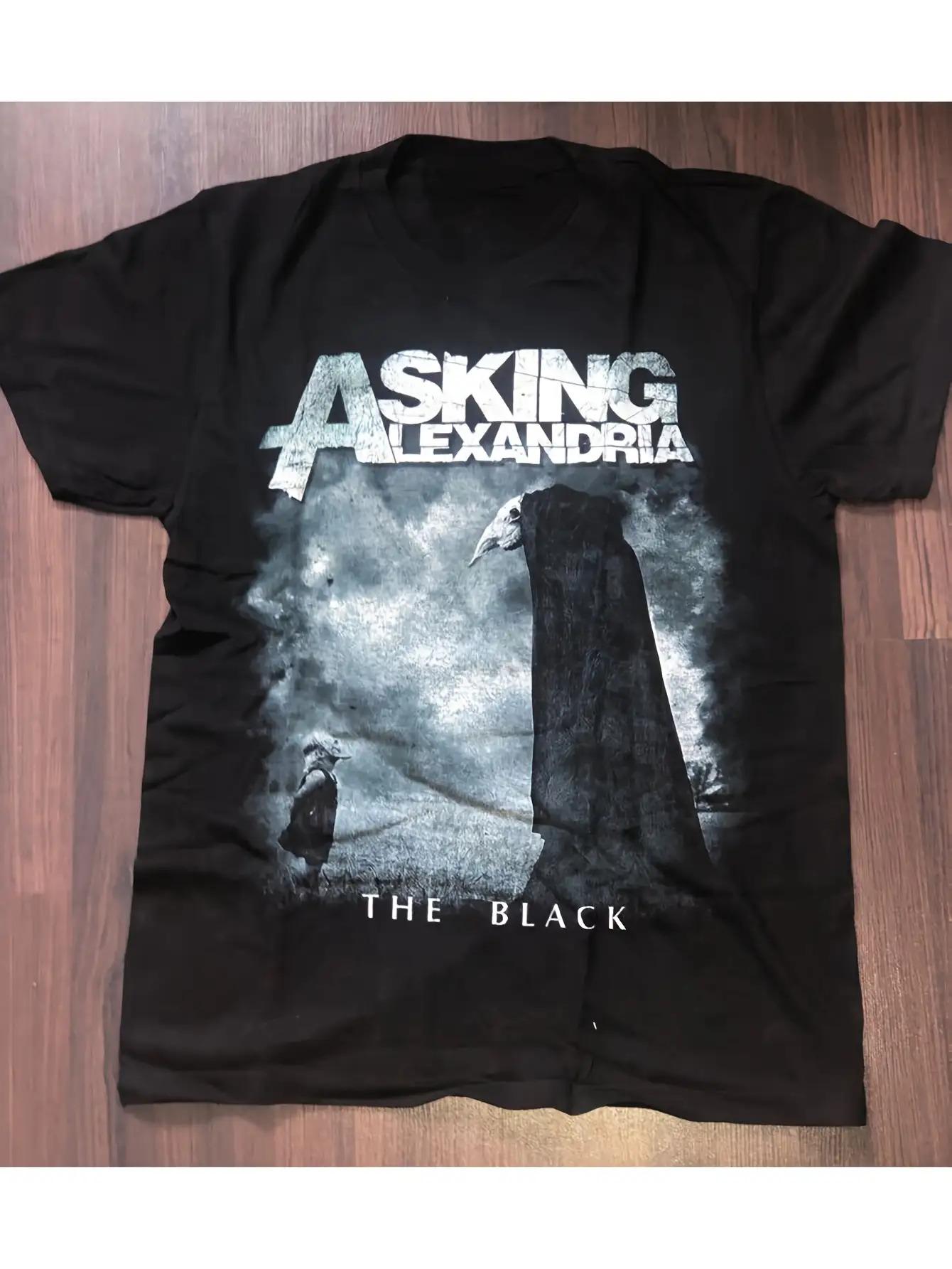 Men Asking Alexandria The Black Band T-Shirt - Soft Cotton Crew Neck Tee with Band Graphic M
