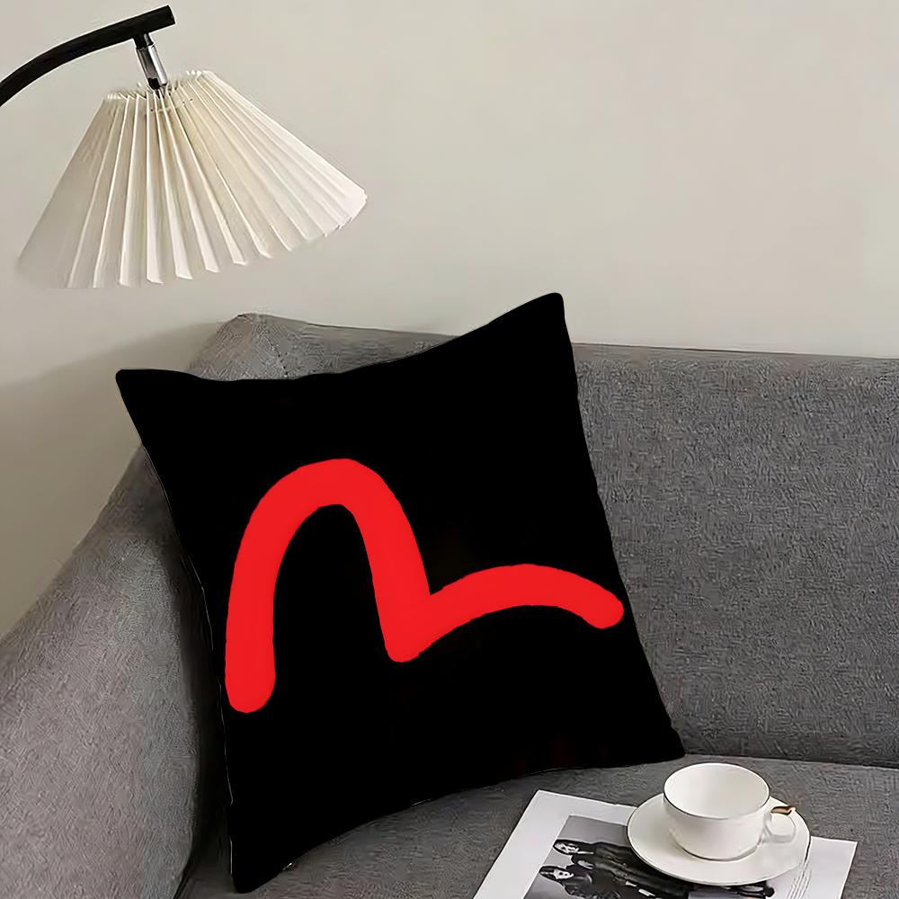 EEVISU Logo Cushion Cover Pillowcase Ultra Soft Skin Friendly Fabric Cloud Like Comfort Concealed Zipper
