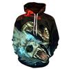 3D Sweater Digital Printing Personalized Wolf Head Pullover Hoodie Casual Sweater