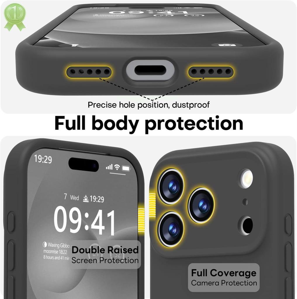 Compatible with the New iPhone 17 Pro Max Magnetic Liquid Silicone Phone Case, Apple 16 Full-coverage Shockproof Protective Case