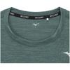 Mizuno Running Wear Quick Dry Long Sleeve Aurora Sweat Absorbent Quick Drying Reflective Print J2MAA520 Evergreen T-Shirt Men's
