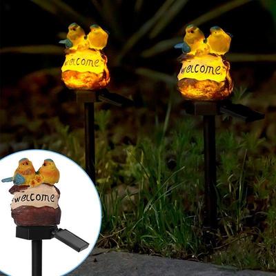 Solar Power Outdoor Garden Lights LED Patio Decorative Resin Solar Lamp Waterproof Bird Light Lawn Landscaping Garden Decoration