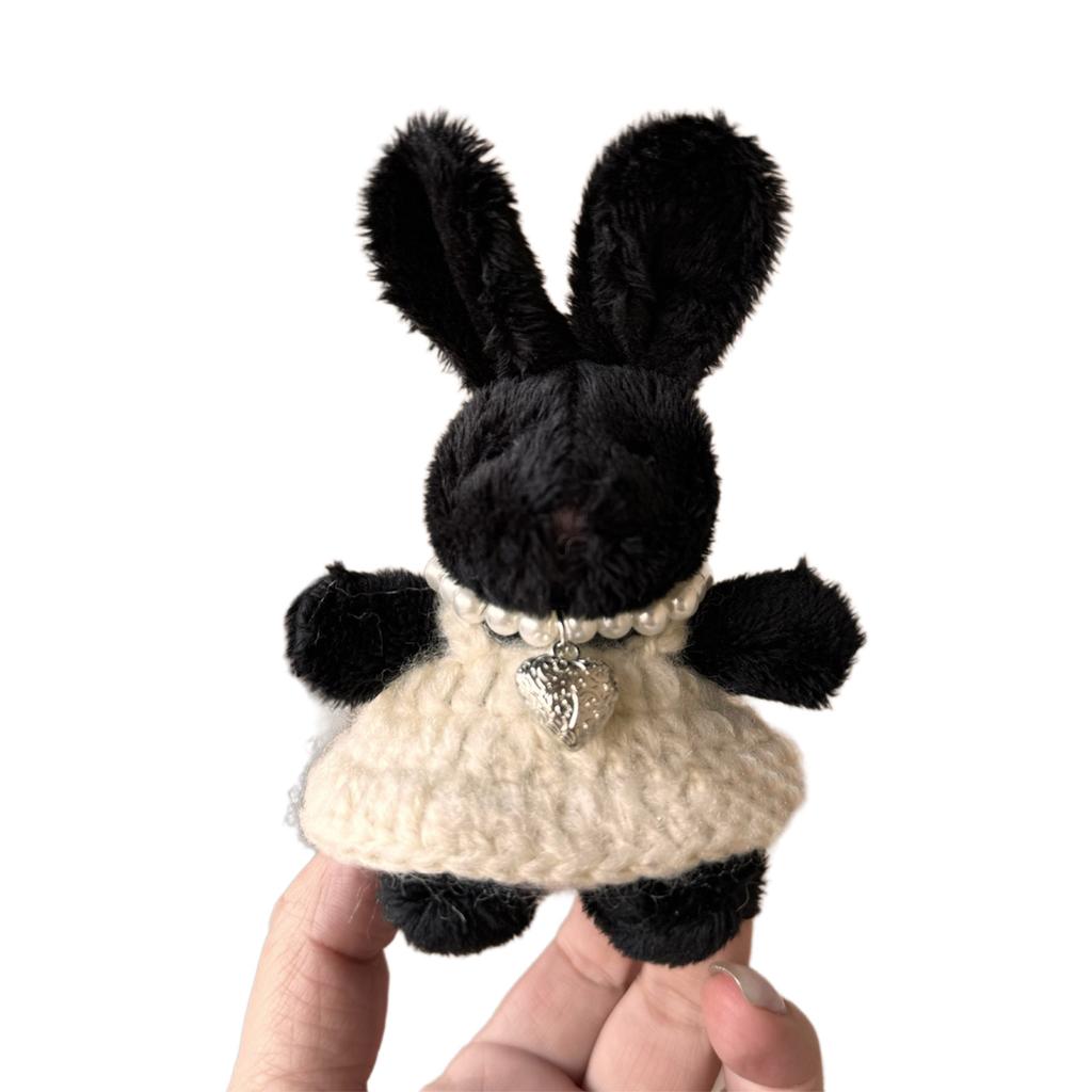 Fashion Cute Plush Rabbit Charm Keychains Pendant Hanging Ornament Keyring Backpack Decoration Jewelry for Women Girls