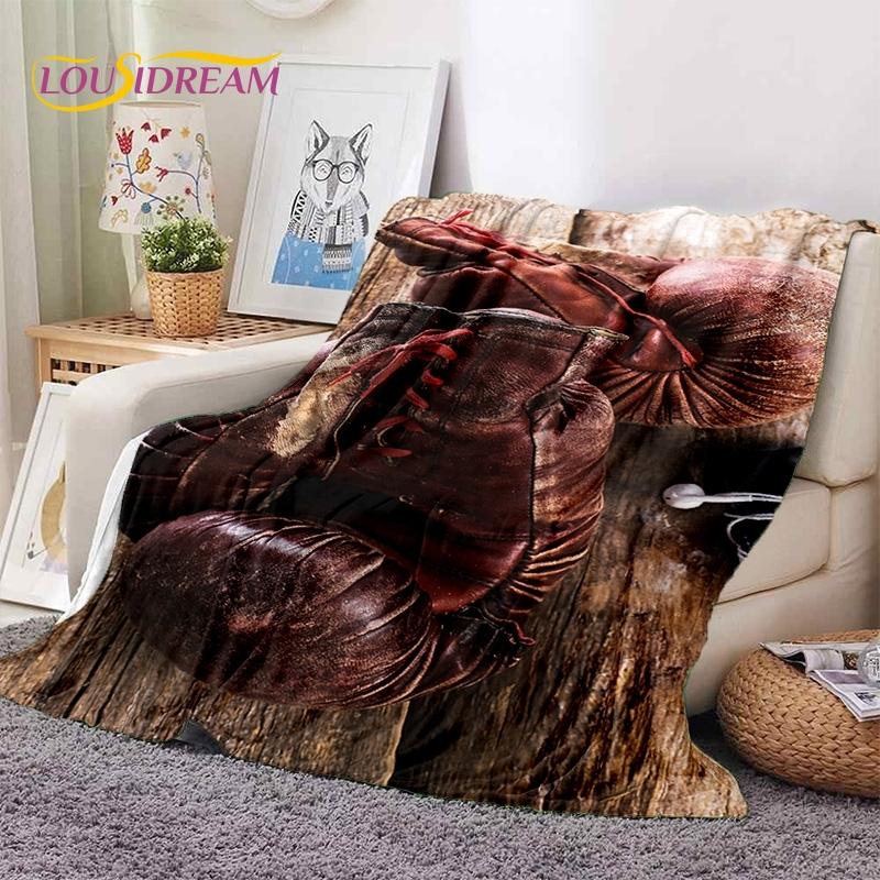 Boxing Gloves Boxer Fight Cartoon Soft Flannel Blankets,Throw Blanket Comfortable Blanket for Picnic Beds Sofa Home Bedroom Gift