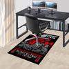 1pc RAMMSTEIN WORCESTER Home Office, Durable Polyester Floor Mat with Easy, Office Decor, Urban Style, Nonslip Backing