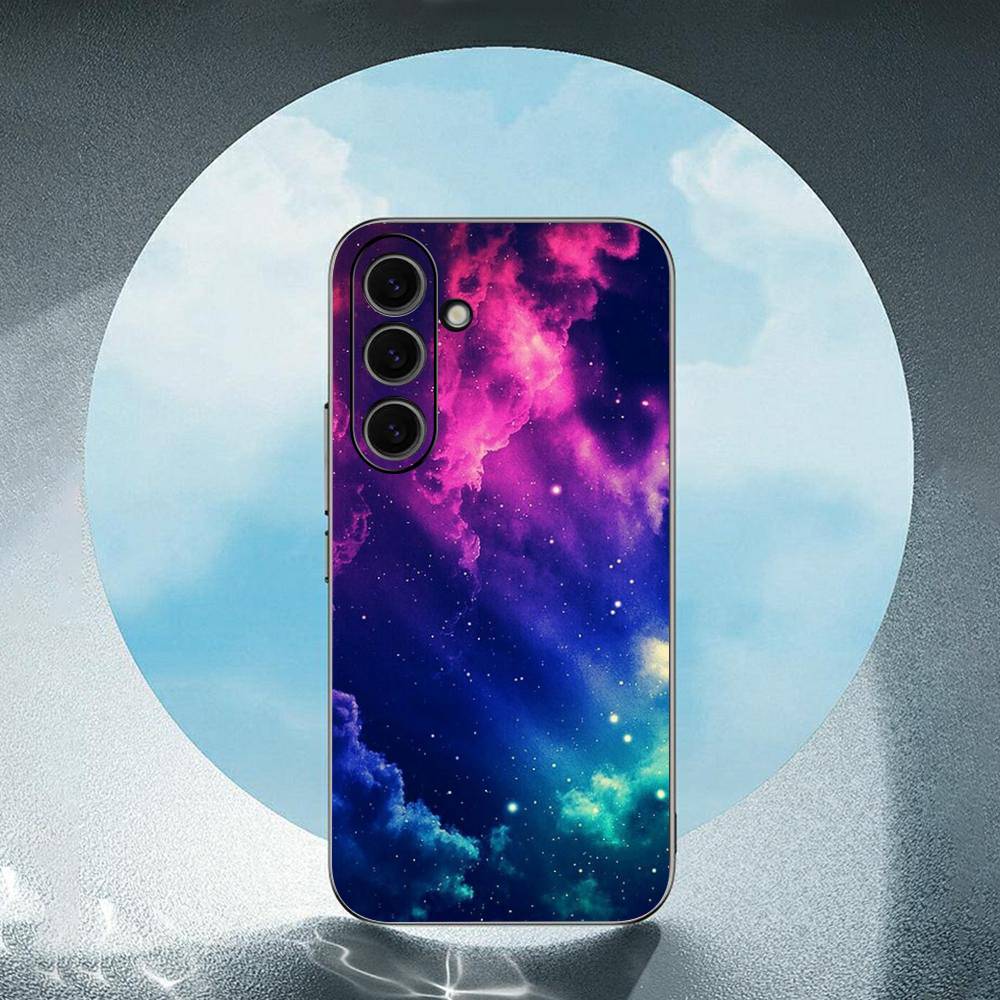 Colorful Space For Samsung Galaxy S23 S24 S25 Ultra S22 Plus S21 Black Soft Case Waterproof Soft Case