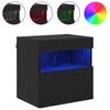 TV Wall Cabinet with LED Black Oak Effect 40 X 30 X 40 Cm