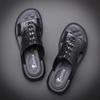 Summer New Shoes for Men Genuine Leather Men Sandals Crocodile Print Casual Slipper Air Cushion Flip Flops Cool Beach Shoes Man