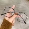 The Same Matte Lime Green Glasses Frame Plain Face Large Frame Polygonal Ultra-Light Myopia Women'S Anti-Blue Light Glasses